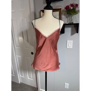 Victorias Secret Ethereal Fairy Camisole Top XL Dusty Rose Cross Back Straps